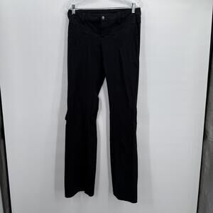 Athleta Pants Womens 4 Tall Black Cargo Stretch Lightweight Flare Leg Nylon